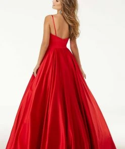 Formal Gowns Mori Lee - 45094 Pleat-Ornate Sweetheart Satin Ballgown