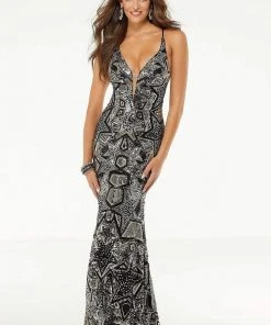 Mori Lee - 45098 Star Patterned Sheath Dress