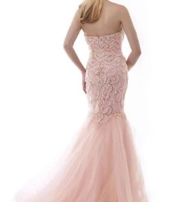 Morrell Maxie Ornate Strapless Mermaid Gown 15456 - 1 Pc Periwinkle In Size 10 Available