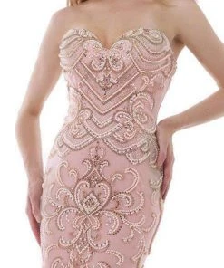 Morrell Maxie Ornate Strapless Mermaid Gown 15456 - 1 Pc Periwinkle In Size 10 Available