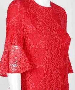 Nanette Nanette Lepore - ND8S10S99 Bell Sleeve Lace Shift Dress