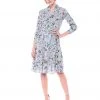 Nanette Nanette Lepore - NM9S171Y9 Long Sleeve Floral Print Dress 1 Nanette Nanette Lepore - NM9S171Y9 Long Sleeve Floral Print Dress