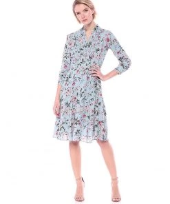 Nanette Nanette Lepore - NM9S171Y9 Long Sleeve Floral Print Dress
