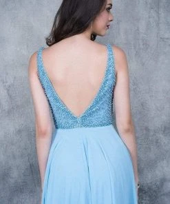 Nina Canacci - 1336 Beaded Deep V-neck A-line Dress Formal Gowns 9 Nina Canacci - 1336 Beaded Deep V-neck A-line Dress Formal Gowns