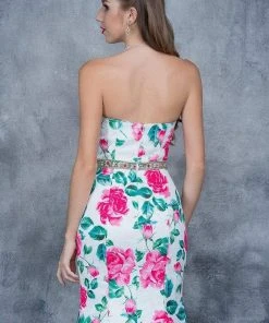 Nina Canacci - 1362 Floral Deep Sweetheart Mermaid Dress Formal Gowns