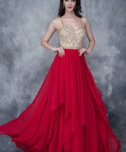 Nina Canacci - 1366 Bedazzled Sweetheart A-line Dress