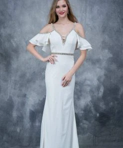 Nina Canacci - 1375 Embellished V-neck Sheath Dress 10 Nina Canacci - 1375 Embellished V-neck Sheath Dress