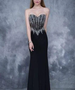 Formal Gowns Nina Canacci - 1378 Strapless Crystal Ornate Corset Gown