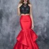 Nina Canacci - 1382 Two Piece Two Tone Embroidered Mermaid Dress Formal Gowns