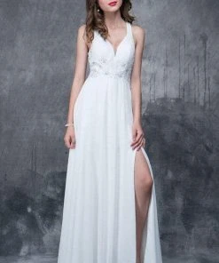 Nina Canacci - 1388 Sleeveless Jeweled Applique A-Line Gown Formal Gowns