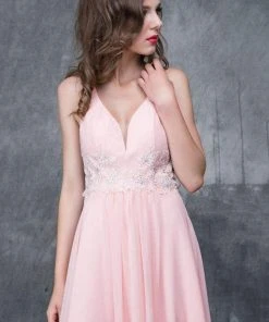 Nina Canacci - 1388 Sleeveless Jeweled Applique A-Line Gown Formal Gowns