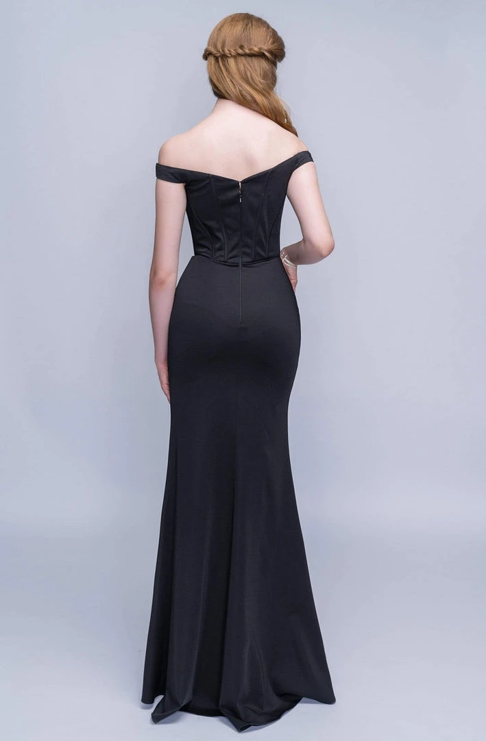 Formal Gowns Nina Canacci - 1416 Plunging Off Shoulder High Slit Gown 4 Formal Gowns Nina Canacci - 1416 Plunging Off Shoulder High Slit Gown