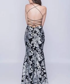 Formal Gowns Nina Canacci - 1436 Strappy Sequined Fitted Evening Gown