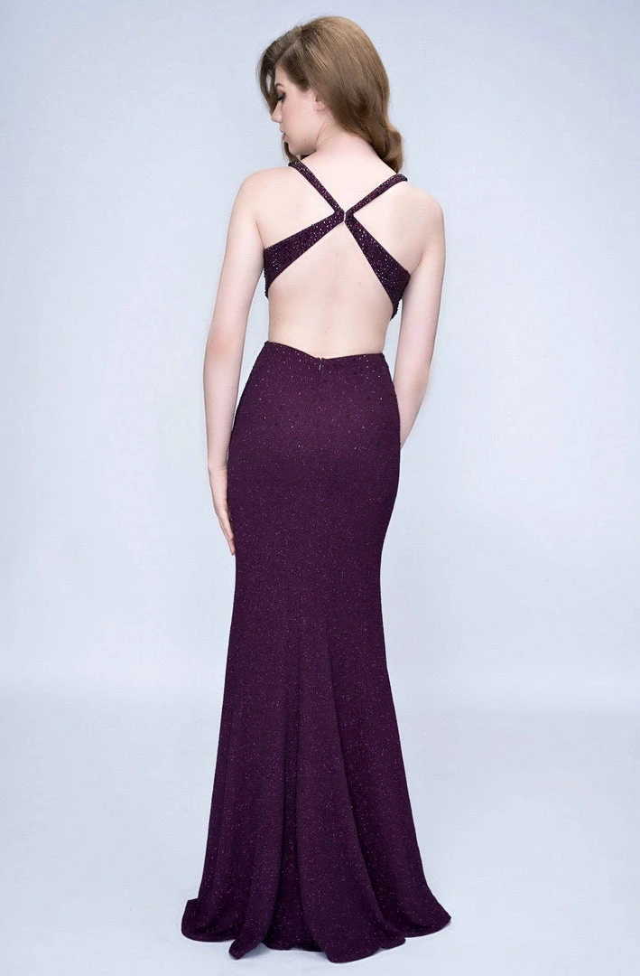 Formal Gowns Nina Canacci - 1452 Beaded V-neck Shimmer Fabric Trumpet Dress 4 Formal Gowns Nina Canacci - 1452 Beaded V-neck Shimmer Fabric Trumpet Dress