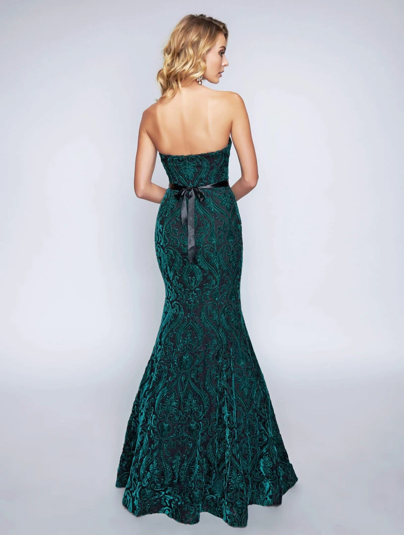 Nina Canacci - 1454 Embroidered Strapless Trumpet Evening Dress 4 Nina Canacci - 1454 Embroidered Strapless Trumpet Evening Dress