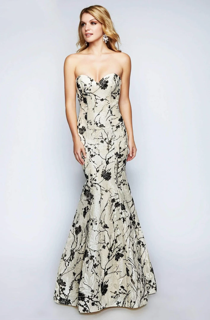 Nina Canacci - 1455 Strapless Lace Mermaid Evening Dress Formal Gowns 3 Nina Canacci - 1455 Strapless Lace Mermaid Evening Dress Formal Gowns