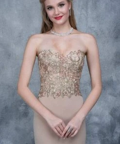 Formal Gowns Nina Canacci - 2117 Embroidered Illusion Corset Gown 16 Formal Gowns Nina Canacci - 2117 Embroidered Illusion Corset Gown