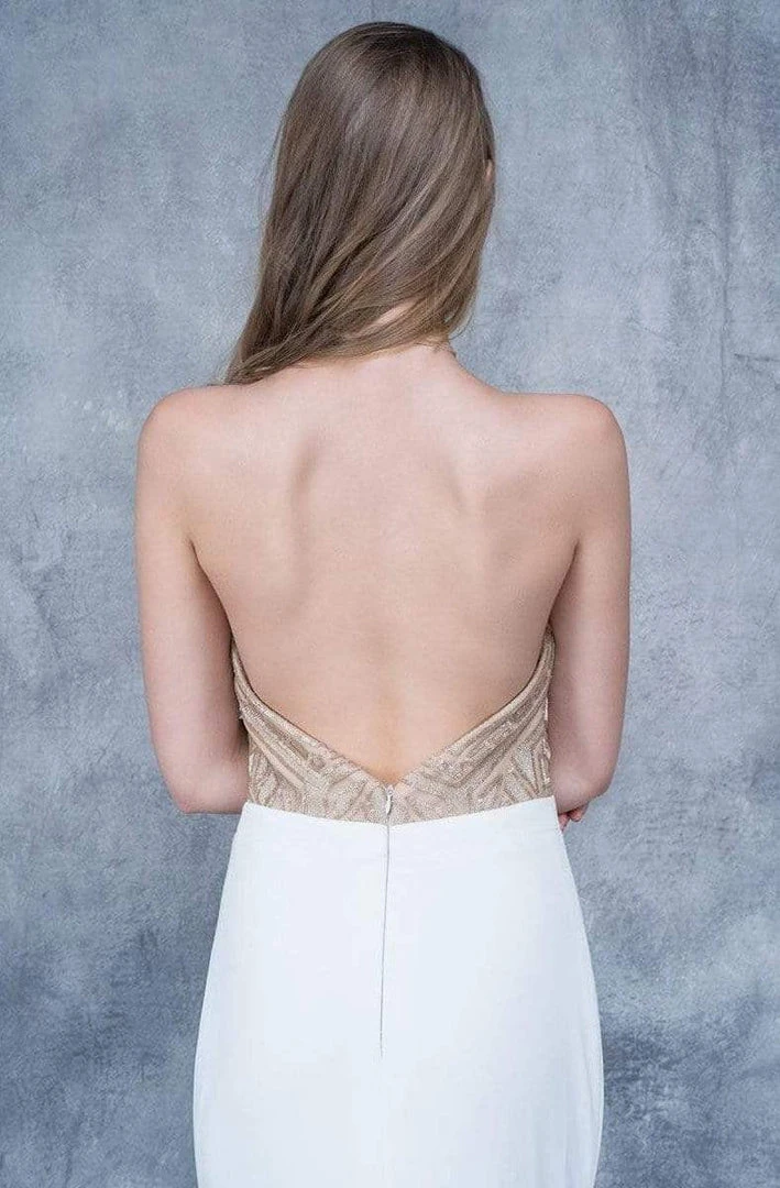 Nina Canacci - 2126 Illusion Geo-Halter Sheath Gown 7 Nina Canacci - 2126 Illusion Geo-Halter Sheath Gown