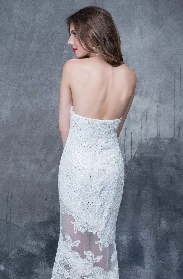 Nina Canacci - 2141 Lace Illusion Panel Sheath Gown Formal Gowns 6 Nina Canacci - 2141 Lace Illusion Panel Sheath Gown Formal Gowns