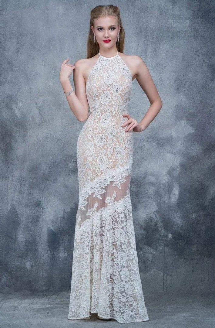 Nina Canacci - 2141 Lace Illusion Panel Sheath Gown Formal Gowns 11 Nina Canacci - 2141 Lace Illusion Panel Sheath Gown Formal Gowns