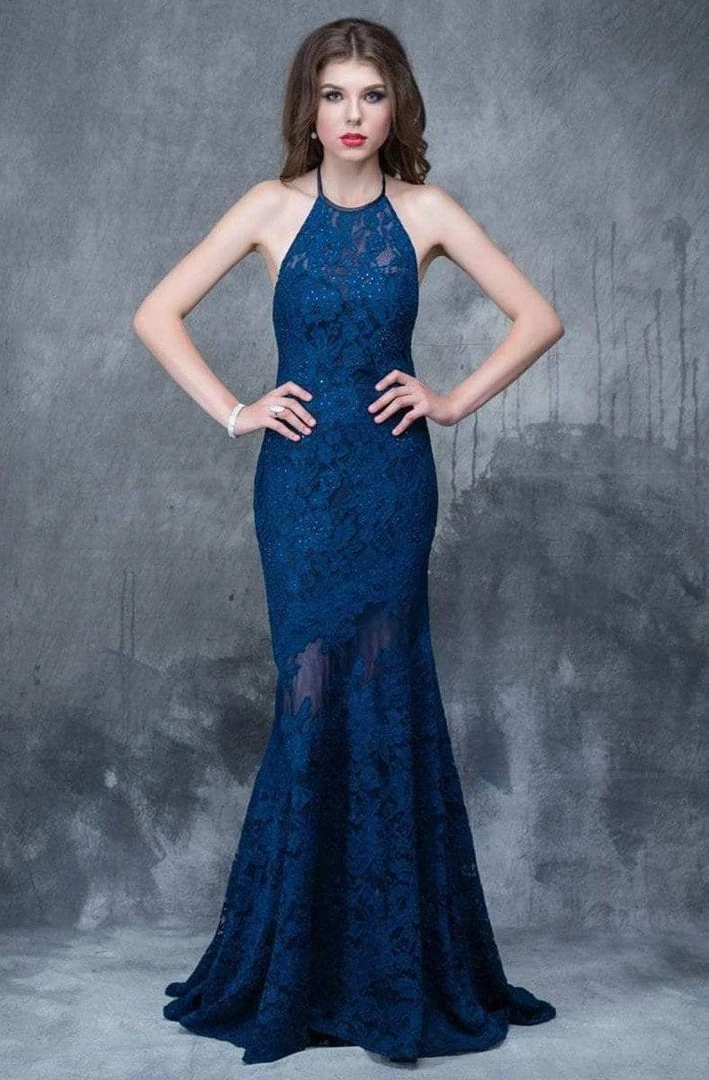 Nina Canacci - 2141 Lace Illusion Panel Sheath Gown Formal Gowns 3 Nina Canacci - 2141 Lace Illusion Panel Sheath Gown Formal Gowns