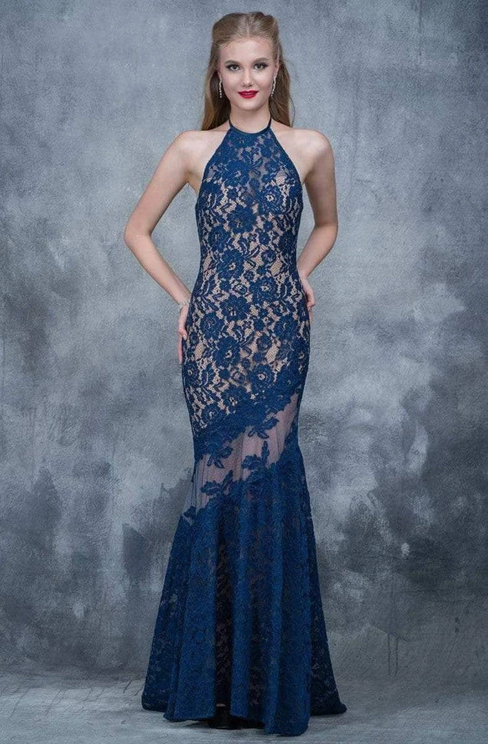 Nina Canacci - 2141 Lace Illusion Panel Sheath Gown Formal Gowns 7 Nina Canacci - 2141 Lace Illusion Panel Sheath Gown Formal Gowns