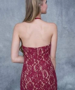 Nina Canacci - 2141 Lace Illusion Panel Sheath Gown Formal Gowns 19 Nina Canacci - 2141 Lace Illusion Panel Sheath Gown Formal Gowns