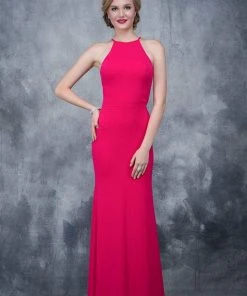 Nina Canacci - 2159 High Halter Cutout Sheath Gown Formal Gowns