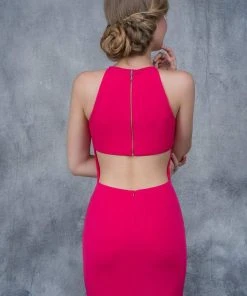 Nina Canacci - 2159 High Halter Cutout Sheath Gown Formal Gowns