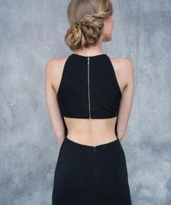 Nina Canacci - 2159 High Halter Cutout Sheath Gown Formal Gowns