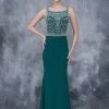 Formal Gowns Nina Canacci - 2166 Bejeweled Illusion Bateau Sheath Dress