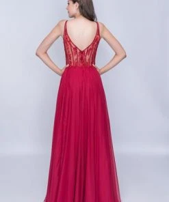 Nina Canacci - 2210 Floral Embroidered V-neck A-line Dress Formal Gowns 9 Nina Canacci - 2210 Floral Embroidered V-neck A-line Dress Formal Gowns