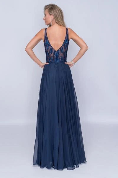 Nina Canacci - 2210 Floral Embroidered V-neck A-line Dress Formal Gowns 4 Nina Canacci - 2210 Floral Embroidered V-neck A-line Dress Formal Gowns