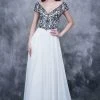 Nina Canacci - 3128 Short Sleeve Illusion Portrait Gown Formal Gowns 1 Nina Canacci - 3128 Short Sleeve Illusion Portrait Gown Formal Gowns