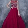 Nina Canacci - 3130 Jeweled Illusion Jewel A-line Dress Formal Gowns
