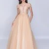 Nina Canacci - 6027 Lace Plunging Off-Shoulder Ballgown Formal Gowns 1 Nina Canacci - 6027 Lace Plunging Off-Shoulder Ballgown Formal Gowns