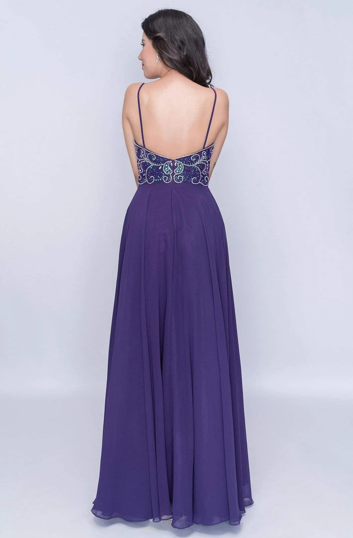 Nina Canacci - 6509 Scroll Beaded Plunging Sweetheart Chiffon Gown Formal Gowns 4 Nina Canacci - 6509 Scroll Beaded Plunging Sweetheart Chiffon Gown Formal Gowns