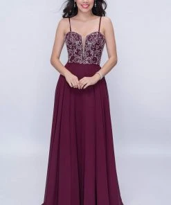 Nina Canacci - 6509 Scroll Beaded Plunging Sweetheart Chiffon Gown Formal Gowns 8 Nina Canacci - 6509 Scroll Beaded Plunging Sweetheart Chiffon Gown Formal Gowns