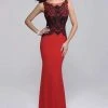 Formal Gowns Nina Canacci - 8124 Dress In Red/Black 1 Formal Gowns Nina Canacci - 8124 Dress In Red/Black
