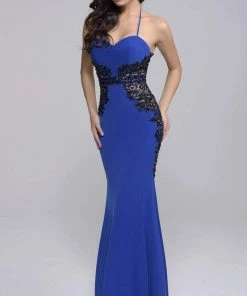 Formal Gowns Nina Canacci - 8130 Dress In Royal/Black