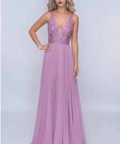 Formal Gowns Nina Canacci - 8159 Embellished Plunging V Neck A-Line Gown