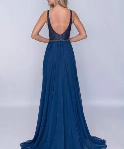 Formal Gowns Nina Canacci - 8159 Embellished Plunging V Neck A-Line Gown