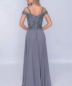 Nina Canacci - Embroidered A-Line Evening Dress M507 - 1 Pc Grey In Size 20 Available Formal Gowns 5 Nina Canacci - Embroidered A-Line Evening Dress M507 - 1 Pc Grey In Size 20 Available Formal Gowns