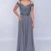 Nina Canacci - Embroidered A-Line Evening Dress M507 - 1 Pc Grey In Size 20 Available Formal Gowns 1 Nina Canacci - Embroidered A-Line Evening Dress M507 - 1 Pc Grey In Size 20 Available Formal Gowns