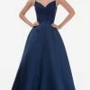 Nina Canacci - V-Neck Embroidered Lace Ballgown 2250 - 1 Pc Royal In Size 8 Available Formal Gowns