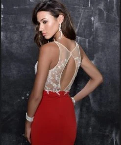 Formal Gowns Nina Canacci - V-Neck Long Prom Dress 7368