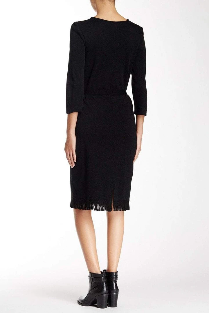 Nina Leonard - L24631 Fringed Hem Dress 7 Nina Leonard - L24631 Fringed Hem Dress