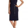 Nina Leonard - L5695A Sleeveless Front Button Sheath Dress Cocktail Dresses