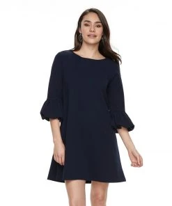 Nina Leonard - L6832B Balloon Hem Quarter Length Sleeve Shift Dress 18 Nina Leonard - L6832B Balloon Hem Quarter Length Sleeve Shift Dress