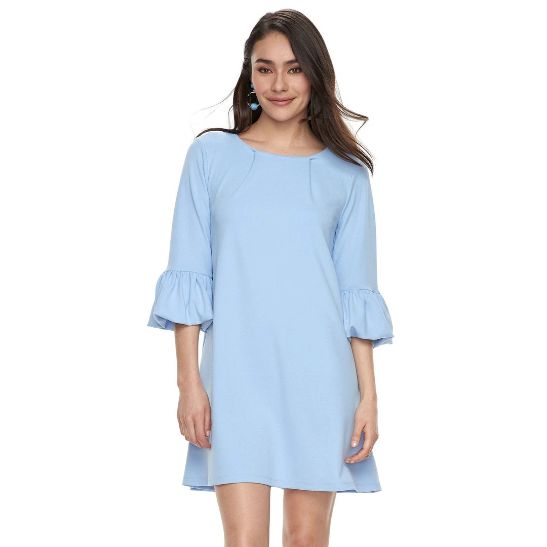 Nina Leonard - L6832B Balloon Hem Quarter Length Sleeve Shift Dress 11 Nina Leonard - L6832B Balloon Hem Quarter Length Sleeve Shift Dress